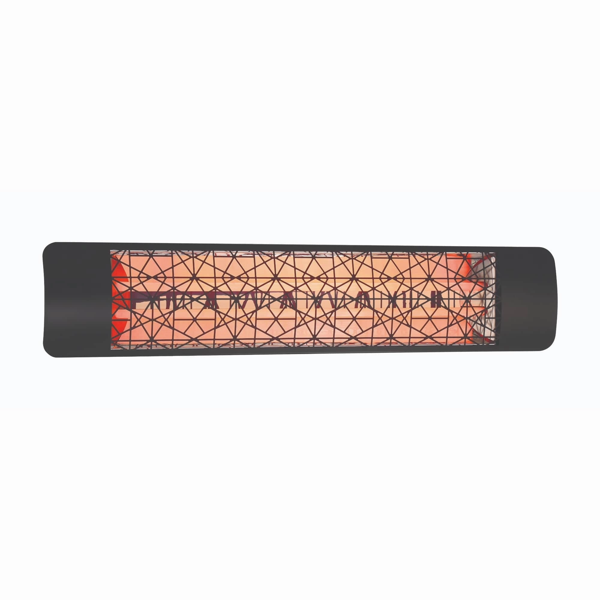 Eurofase EF40 Series 39-inch Black Stainless Steel Dual Element 4000 Watt 208V Electric Patio Heater with Decor Plate