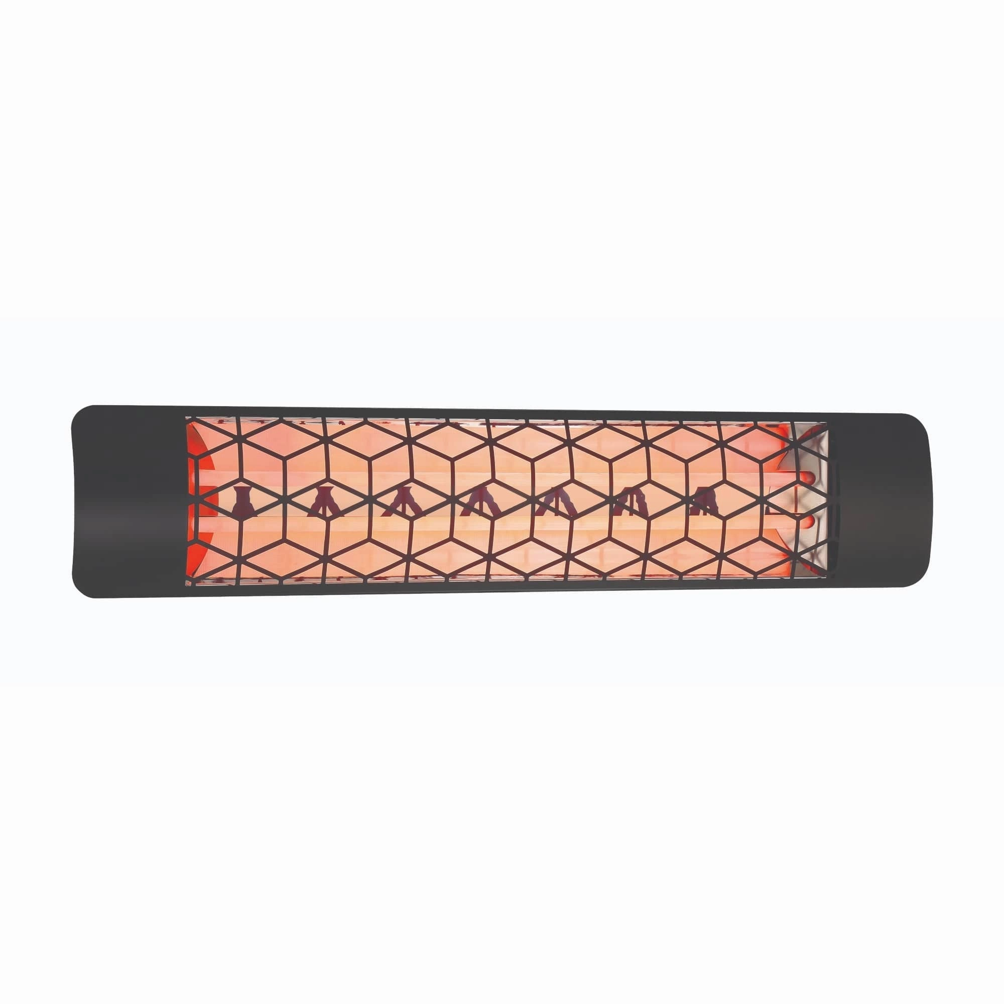 Eurofase EF40 Series 39-inch Black Stainless Steel Dual Element 4000 Watt 208V Electric Patio Heater with Decor Plate