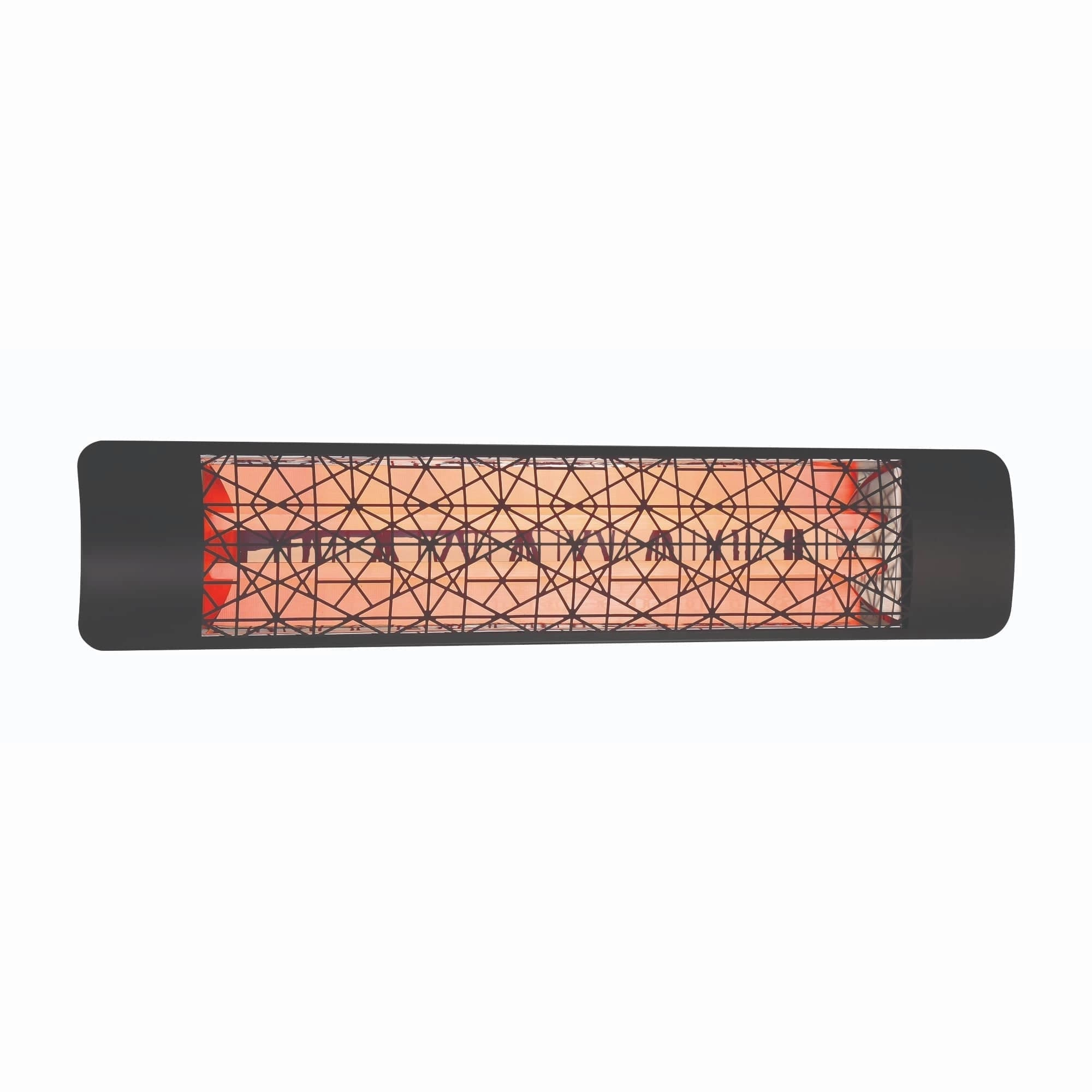 Eurofase EF40 Series 39-inch Black Stainless Steel Dual Element 4000 Watt 277V Electric Patio Heater with Decor Plate
