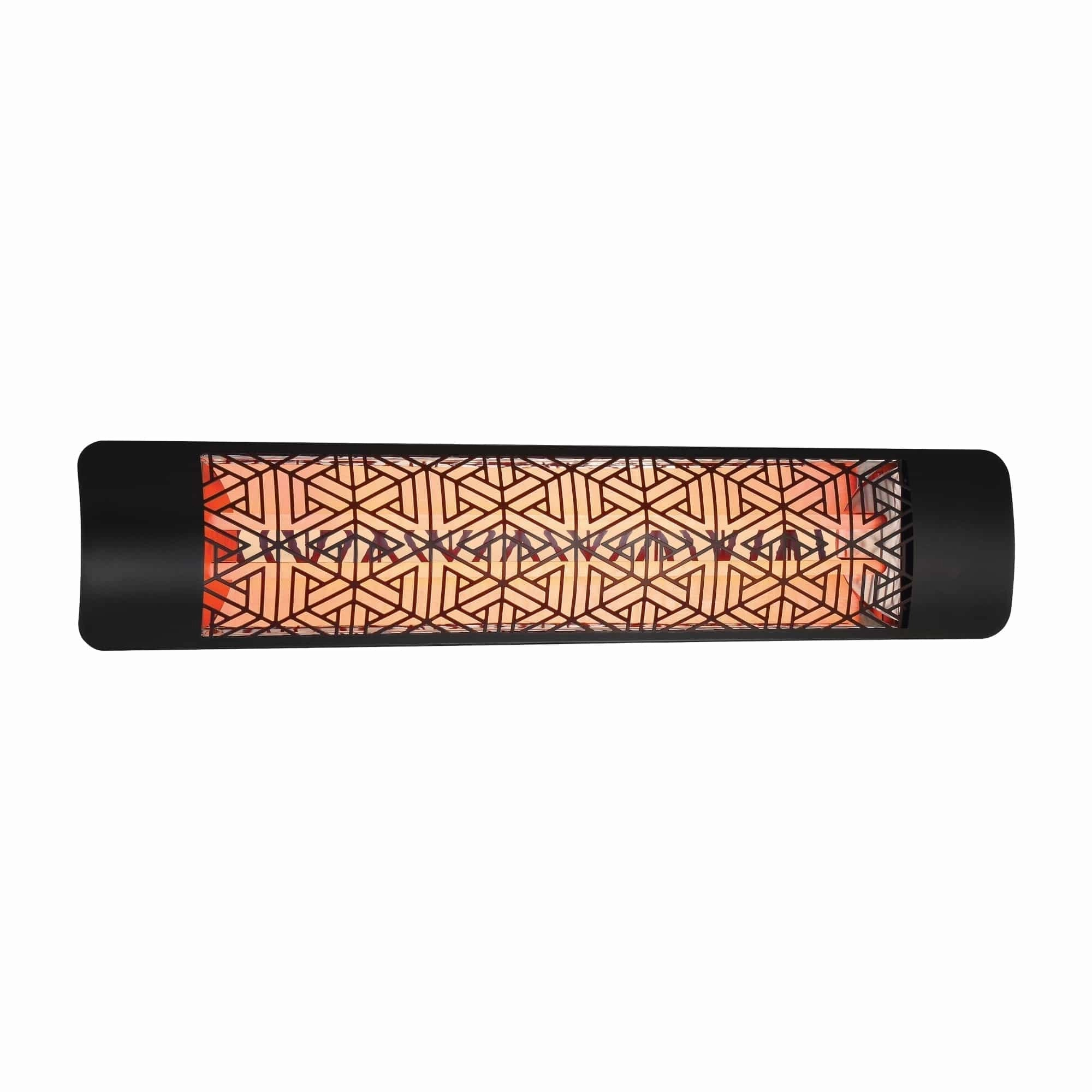 Eurofase EF40 Series 39-inch Black Stainless Steel Dual Element 4000 Watt 480V Electric Patio Heater with Decor Plate