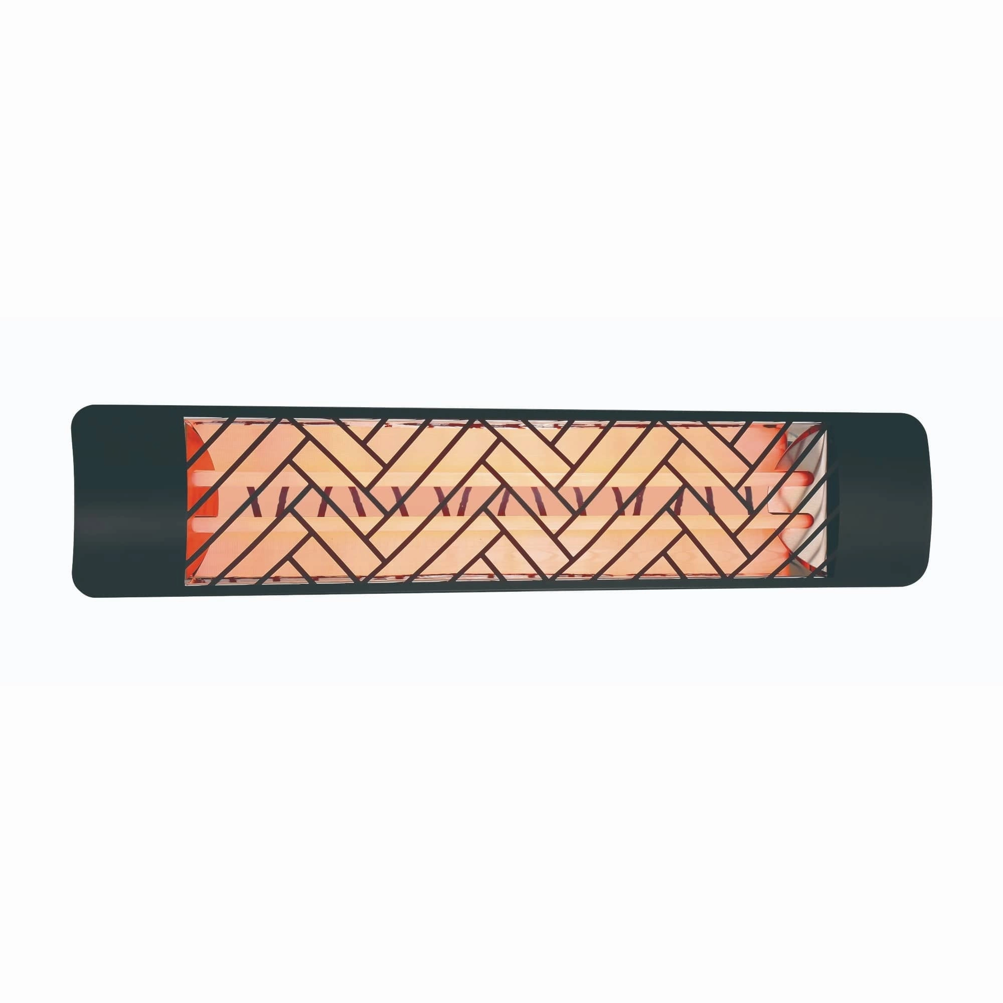 Eurofase EF40 Series 39-inch Black Stainless Steel Dual Element 4000 Watt 480V Electric Patio Heater with Decor Plate