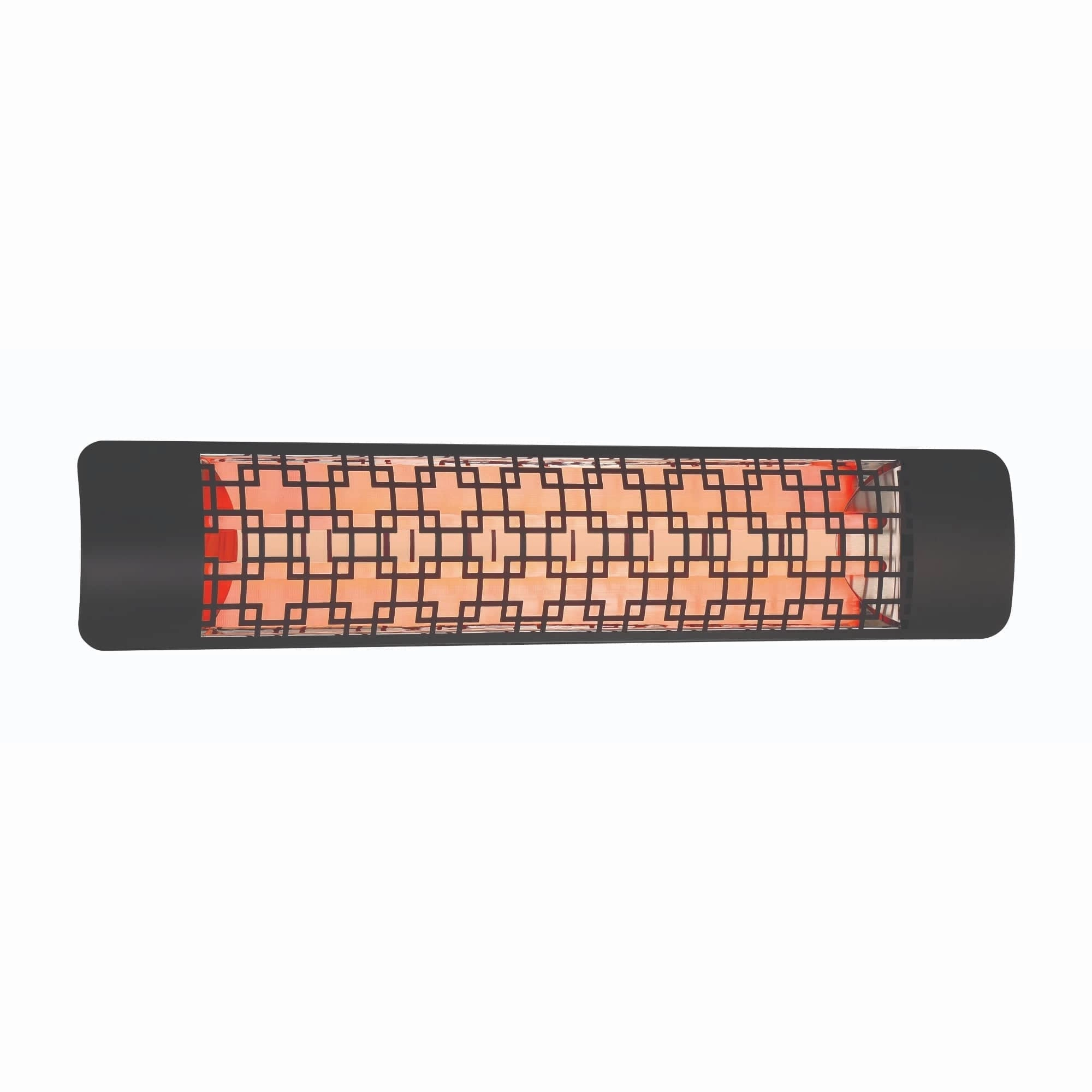 Eurofase EF50 Series 39-inch Black Stainless Steel Dual Element 5000 Watt 208V Electric Patio Heater with Decor Plate