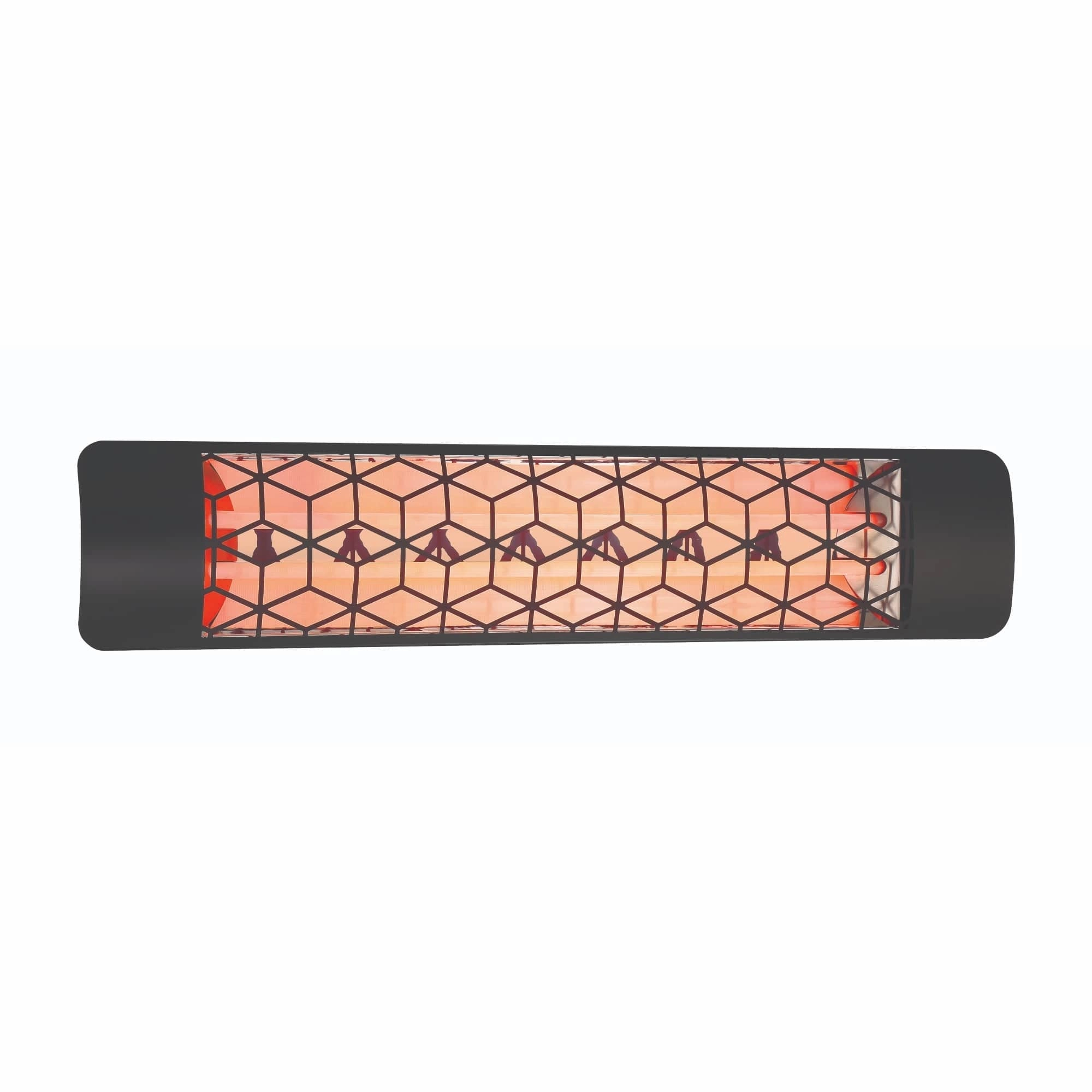 Eurofase EF50 Series 39-inch Black Stainless Steel Dual Element 5000 Watt 208V Electric Patio Heater with Decor Plate