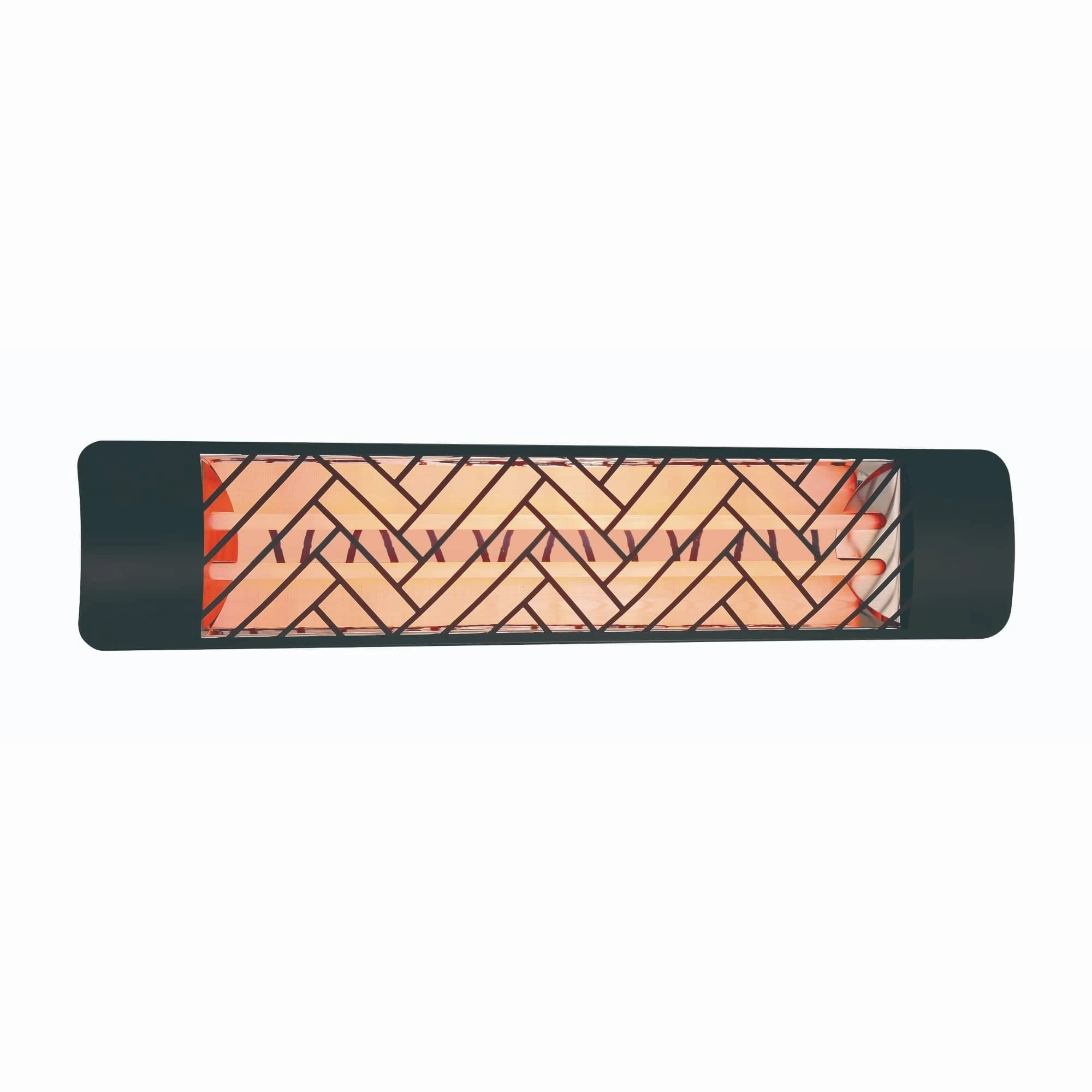 Eurofase EF50 Series 39-inch Black Stainless Steel Dual Element 5000 Watt 208V Electric Patio Heater with Decor Plate