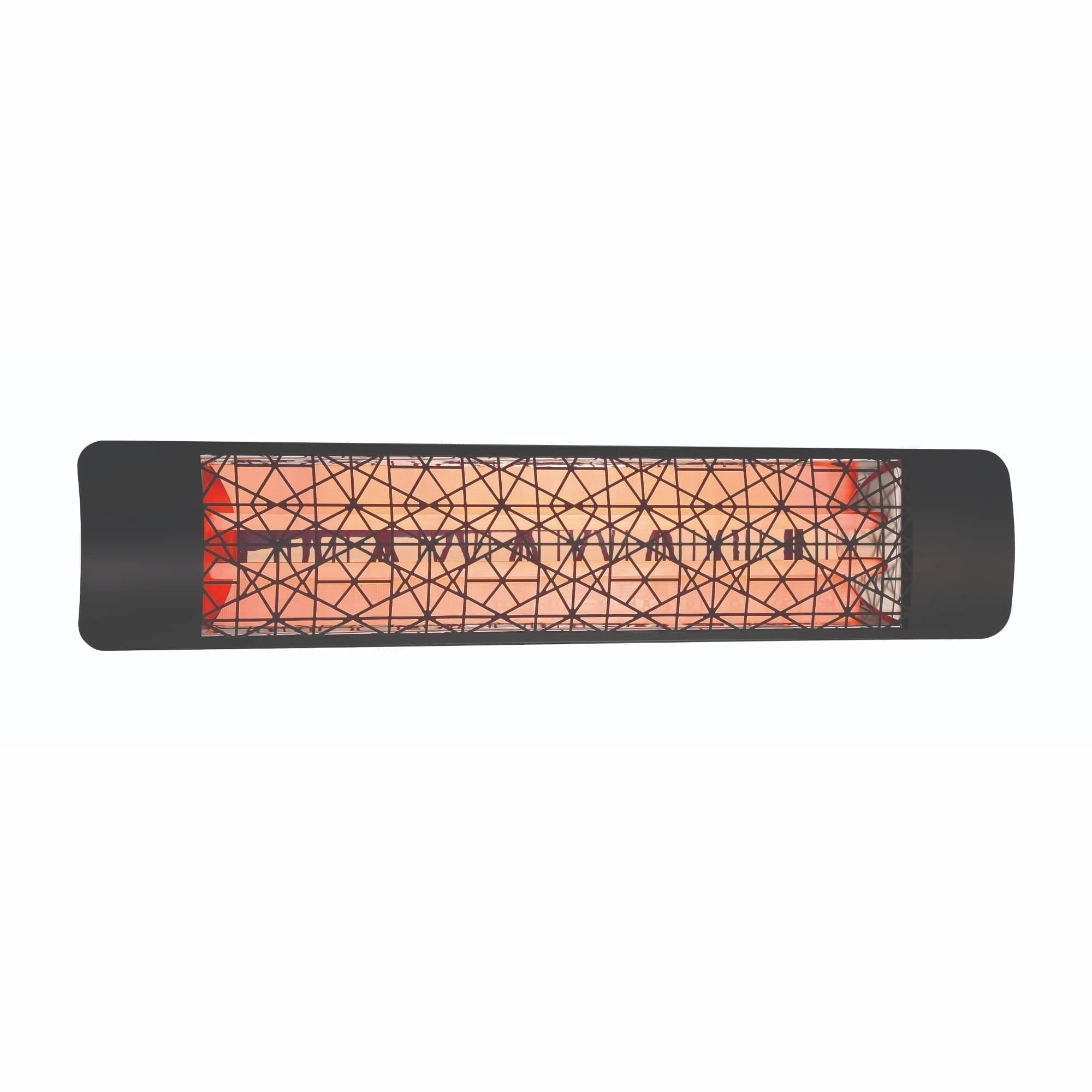 Eurofase EF50 Series 39-inch Black Stainless Steel Dual Element 5000 Watt 208V Electric Patio Heater with Decor Plate