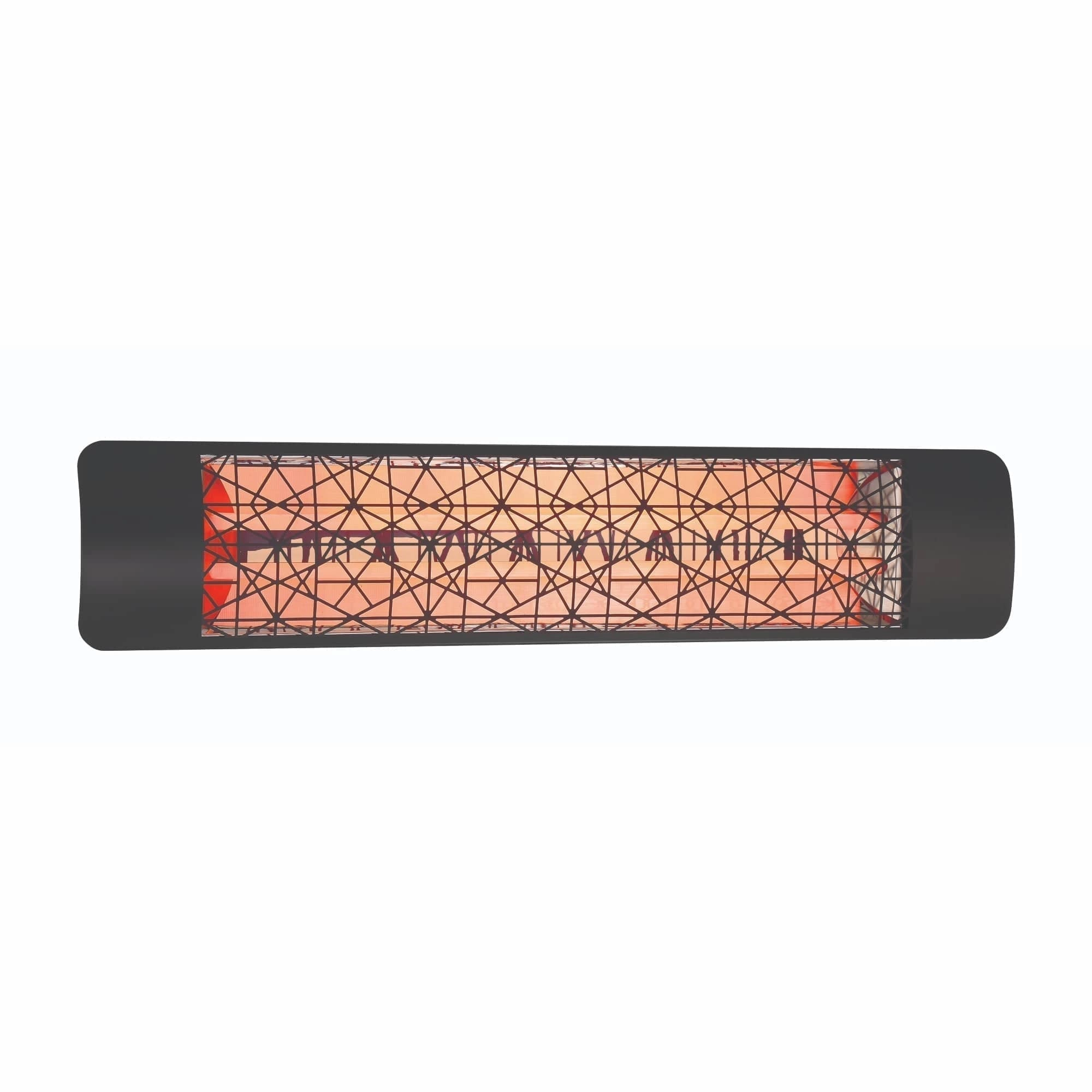 Eurofase EF50 Series 39-inch Black Stainless Steel Dual Element 5000 Watt 240V Electric Patio Heater with Decor Plate