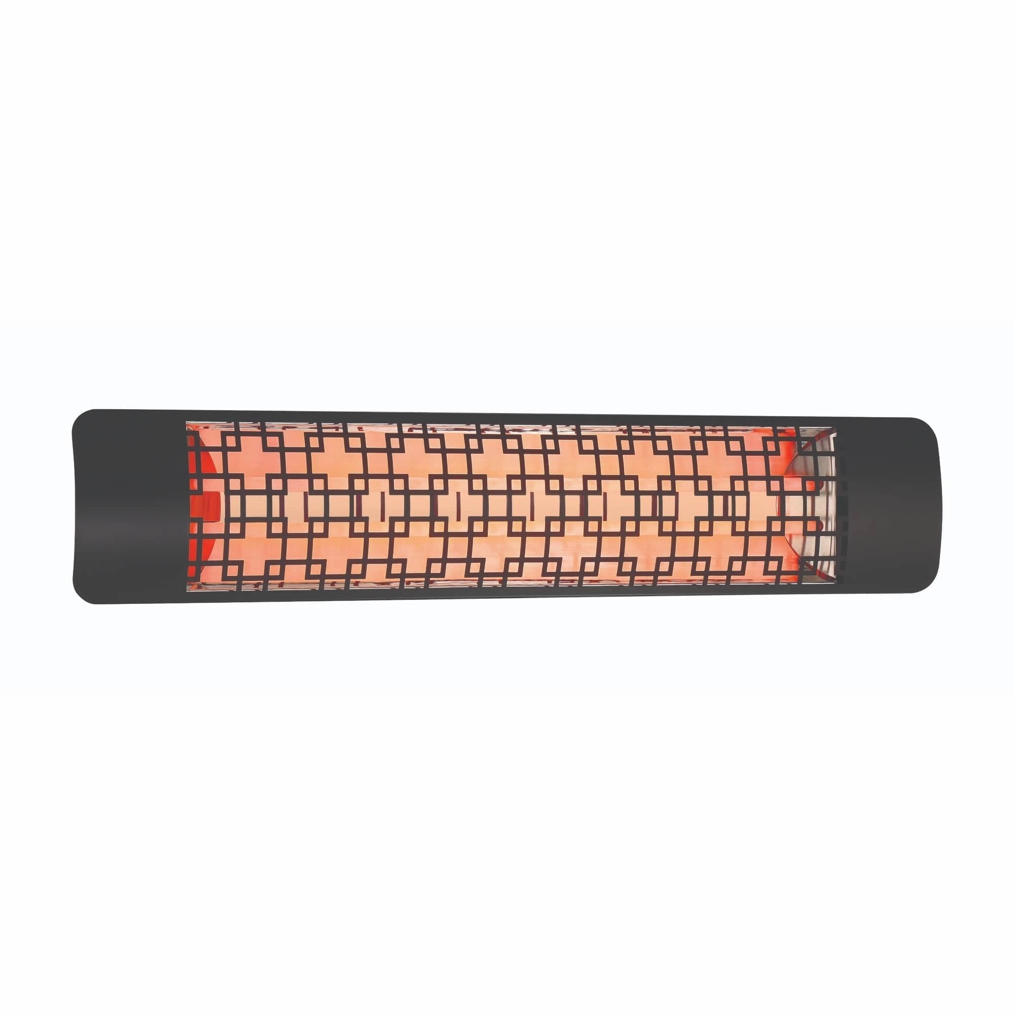Eurofase EF50 Series 39-inch Black Stainless Steel Dual Element 5000 Watt 277V Electric Patio Heater with Decor Plate