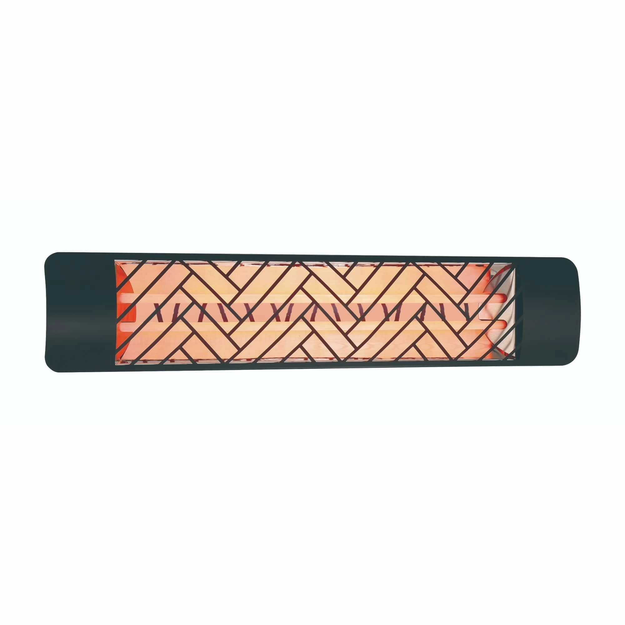 Eurofase EF50 Series 39-inch Black Stainless Steel Dual Element 5000 Watt 277V Electric Patio Heater with Decor Plate