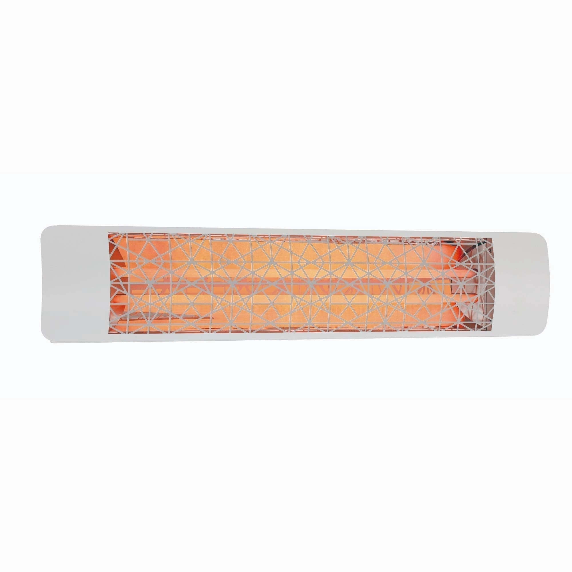 Eurofase EF50 Series 39-inch White Stainless Steel Dual Element 5000 Watt 208V Electric Patio Heater with Decor Plate