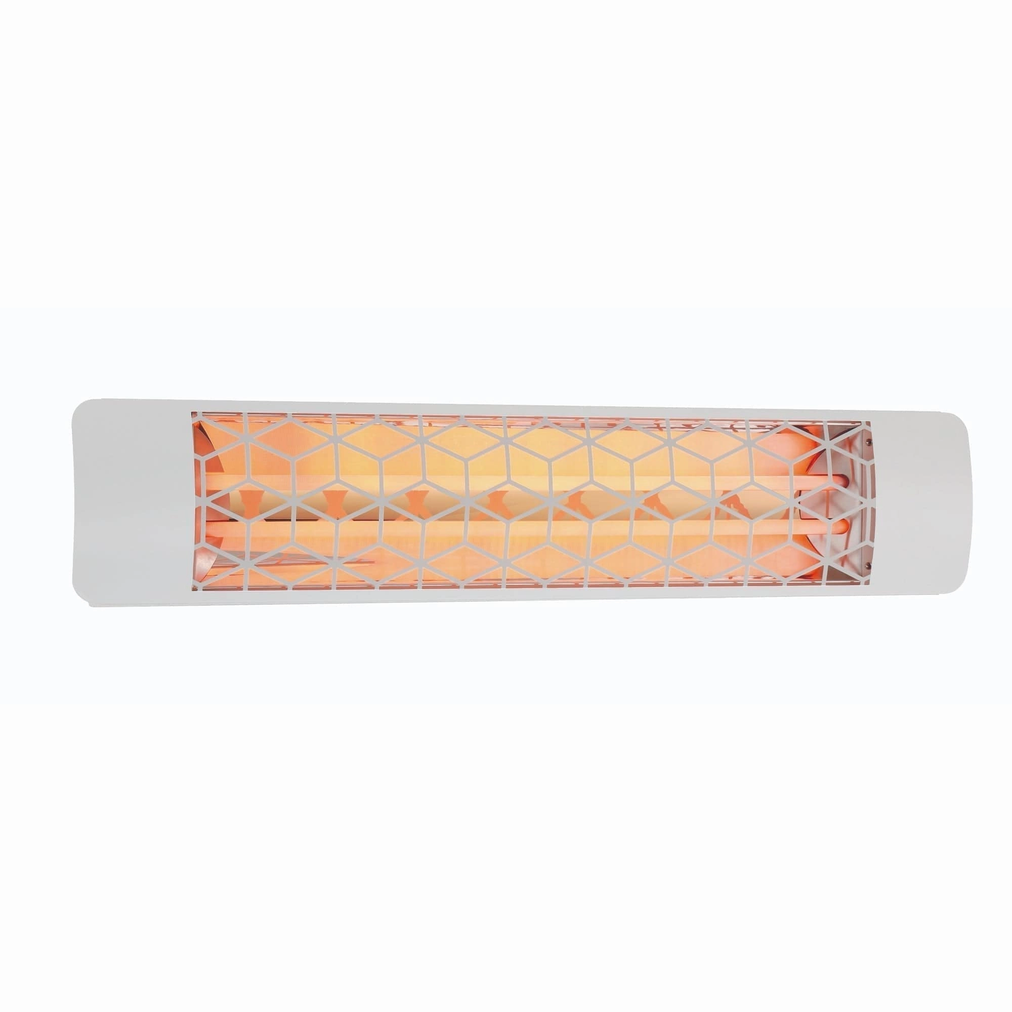 Eurofase EF50 Series 39-inch White Stainless Steel Dual Element 5000 Watt 208V Electric Patio Heater with Decor Plate