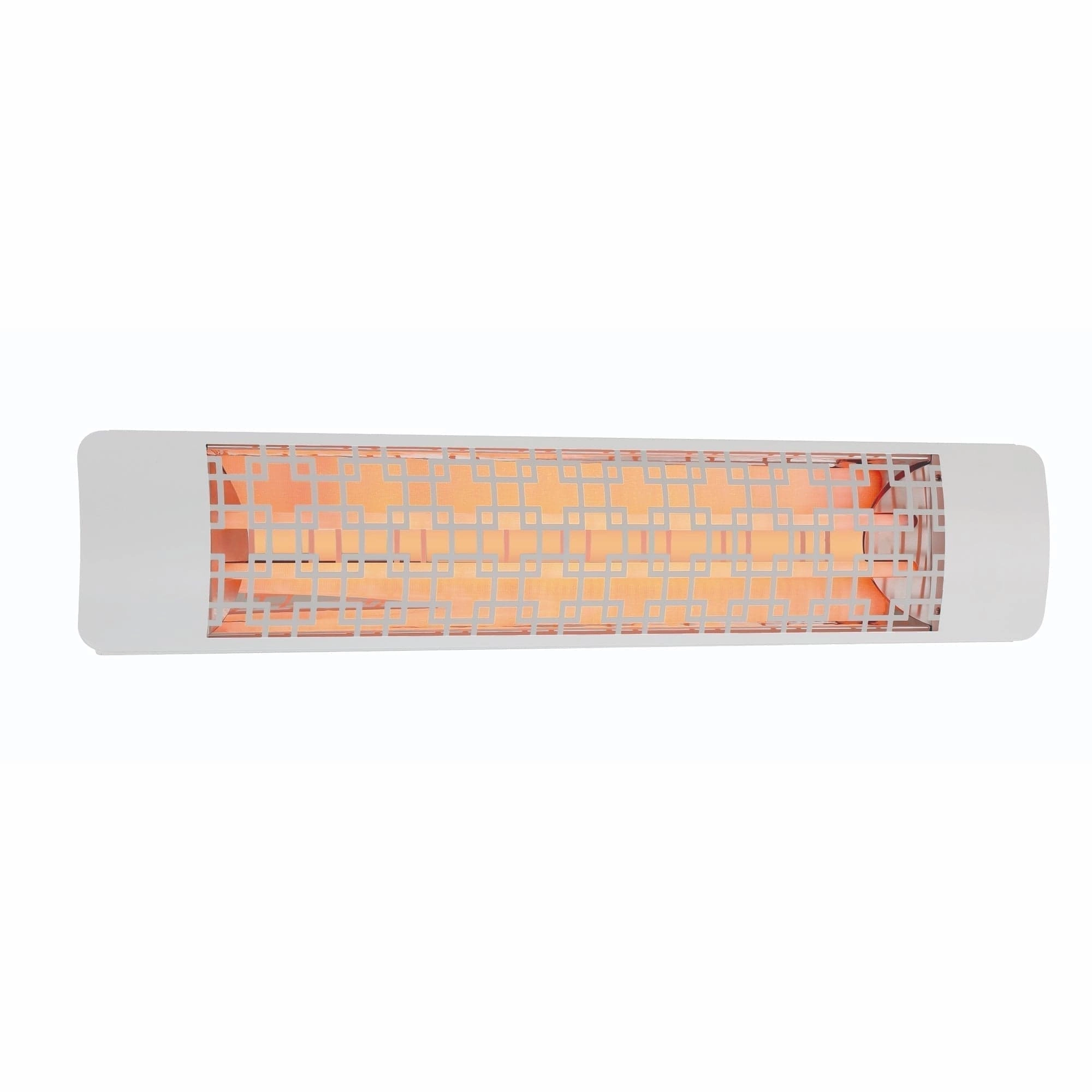 Eurofase EF50 Series 39-inch White Stainless Steel Dual Element 5000 Watt 208V Electric Patio Heater with Decor Plate