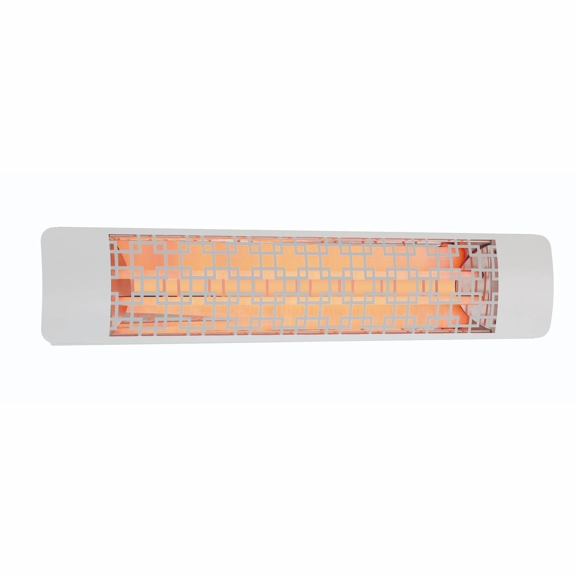 Eurofase EF50 Series 39-inch White Stainless Steel Dual Element 5000 Watt 277V Electric Patio Heater with Decor Plate