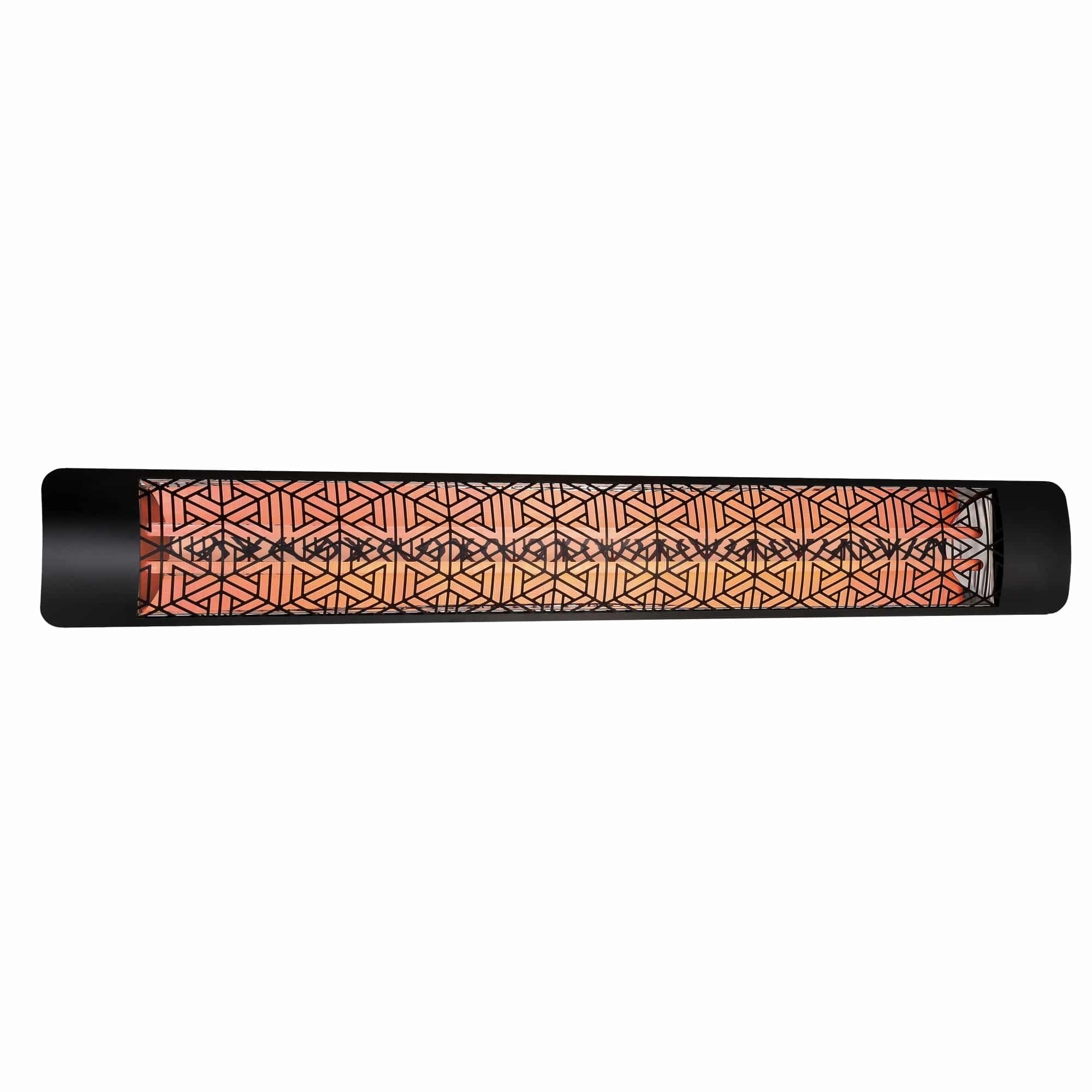 Eurofase EF60 Series 61-inch Black Stainless Steel Dual Element 6000 Watt 208V Electric Patio Heater with Decor Plate