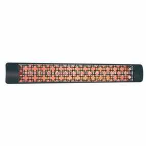 Eurofase EF60 Series 61-inch Black Stainless Steel Dual Element 6000 Watt 208V Electric Patio Heater with Decor Plateweatherproof outdoor heater