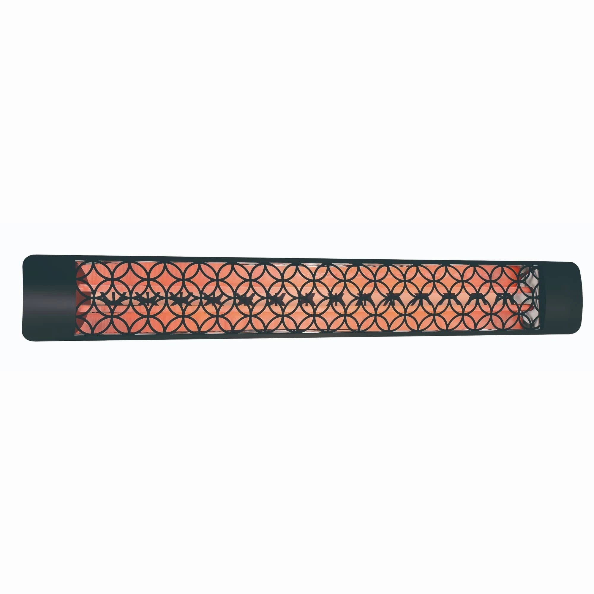 Eurofase EF60 Series 61-inch Black Stainless Steel Dual Element 6000 Watt 208V Electric Patio Heater with Decor Plate