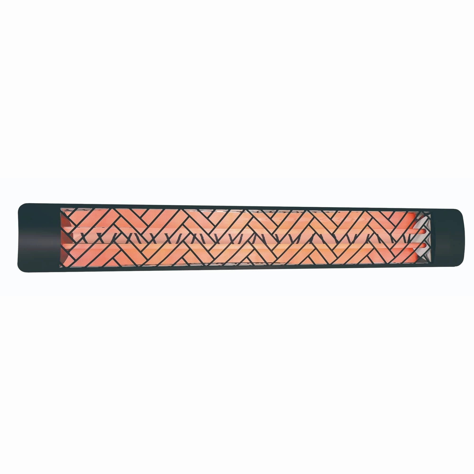 Eurofase EF60 Series 61-inch Black Stainless Steel Dual Element 6000 Watt 208V Electric Patio Heater with Decor Plate