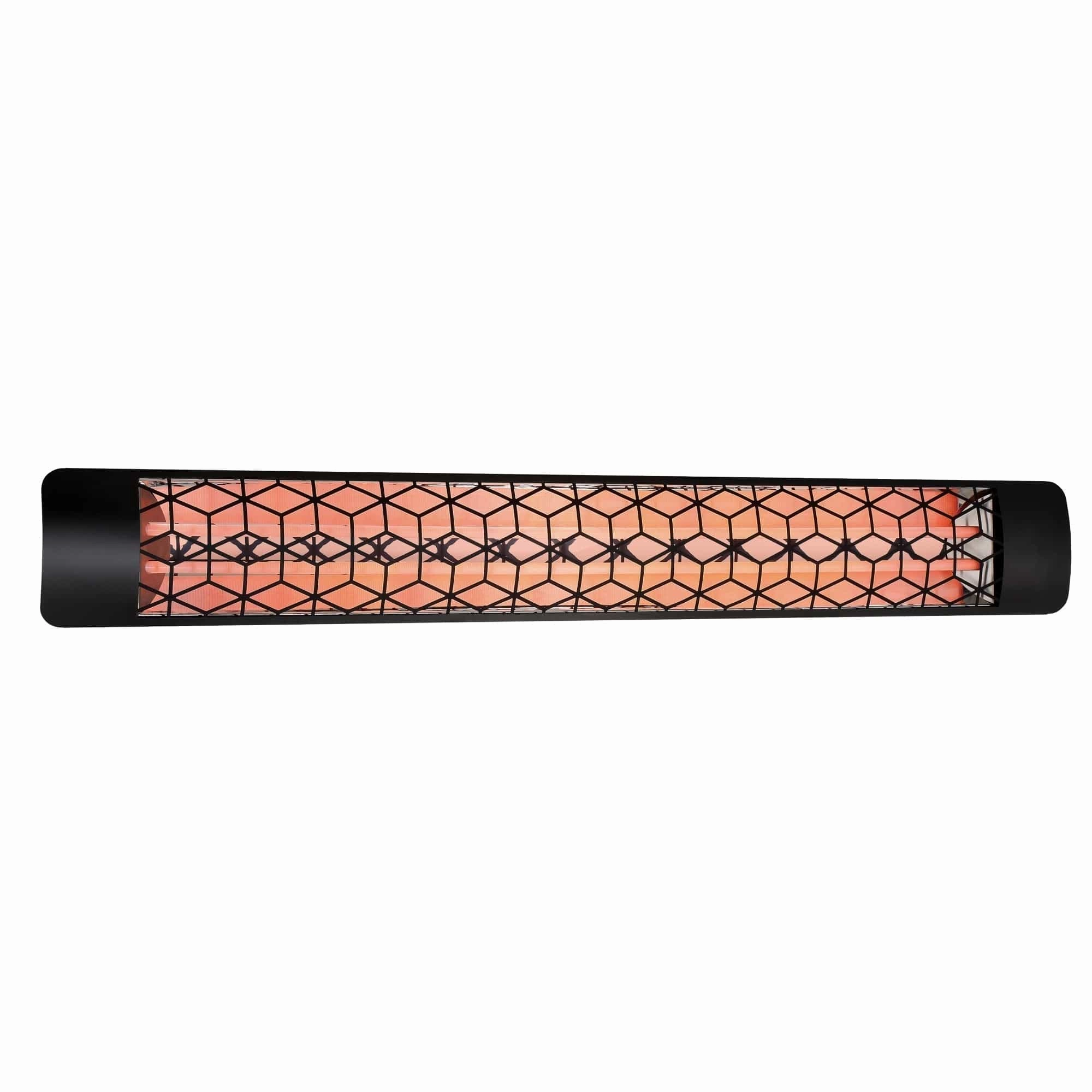 Eurofase EF60 Series 61-inch Black Stainless Steel Dual Element 6000 Watt 240V Electric Patio Heater with Decor Plate