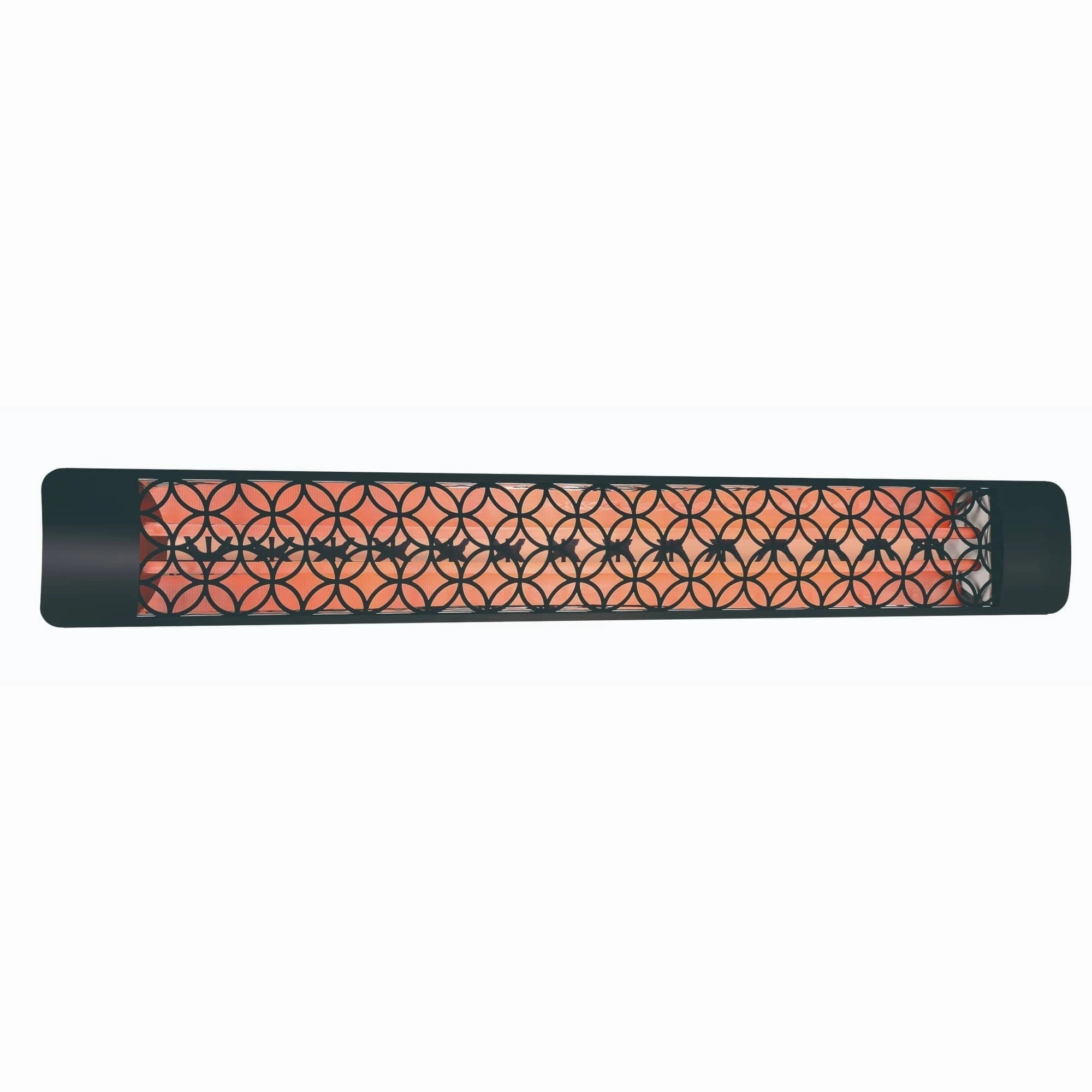 Eurofase EF60 Series 61-inch Black Stainless Steel Dual Element 6000 Watt 277V Electric Patio Heater with Decor Plate