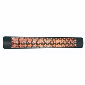 Eurofase EF60 Series 61-inch Black Stainless Steel Dual Element 6000 Watt 277V Electric Patio Heater with Decor Plateweatherproof outdoor heater