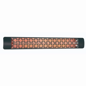 Eurofase EF60 Series 61-inch Black Stainless Steel Dual Element 6000 Watt 480V Electric Patio Heater with Decor Plateweatherproof outdoor heater