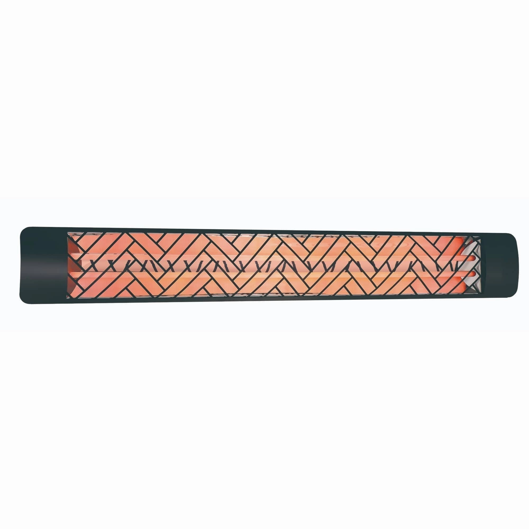 Eurofase EF60 Series 61-inch Black Stainless Steel Dual Element 6000 Watt 480V Electric Patio Heater with Decor Plate