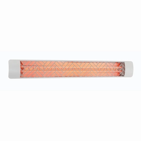 Eurofase EF60 Series 61-inch White Stainless Steel Dual Element 6000 Watt 208V Electric Patio Heater with Decor Plateweatherproof outdoor heater