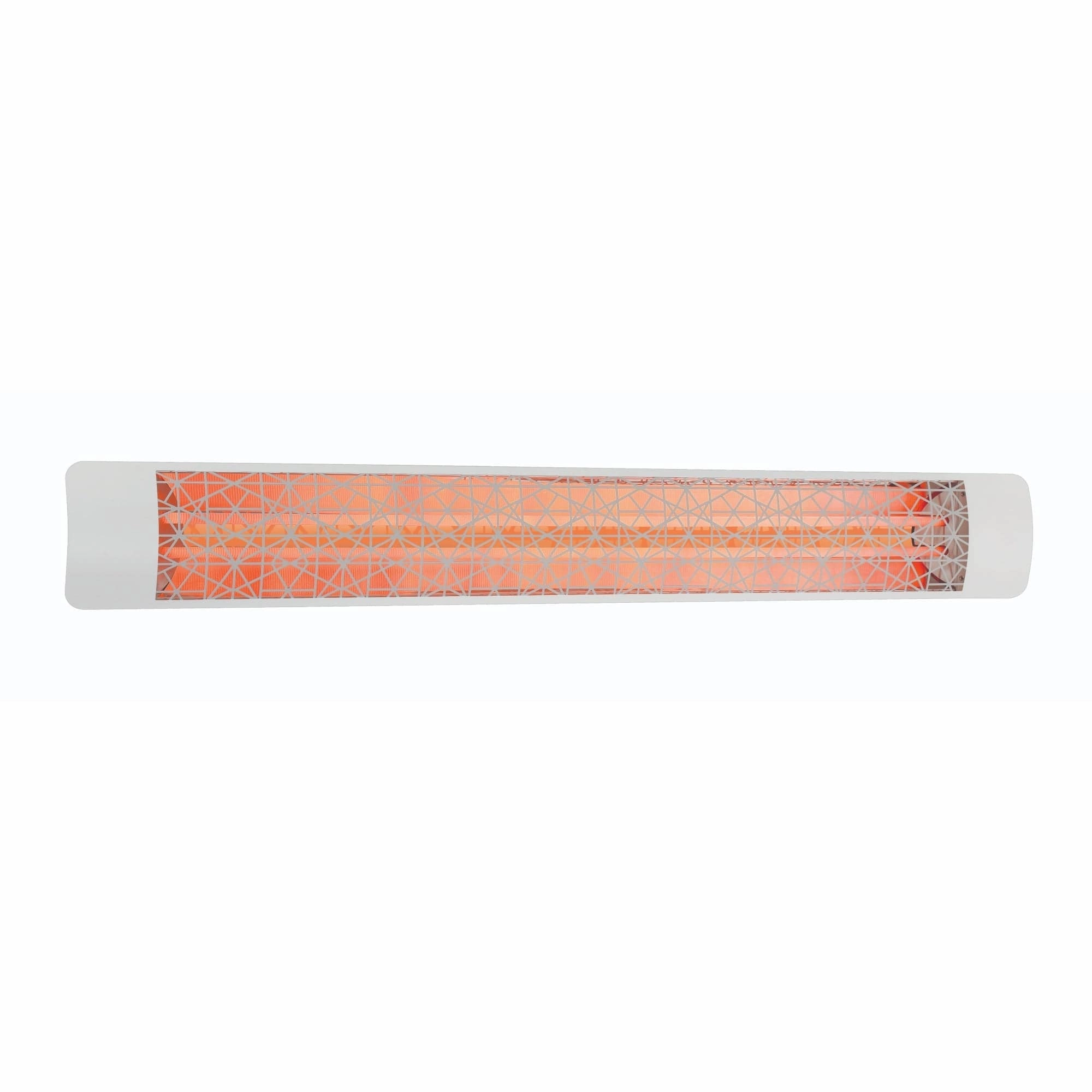 Eurofase EF60 Series 61-inch White Stainless Steel Dual Element 6000 Watt 208V Electric Patio Heater with Decor Plate
