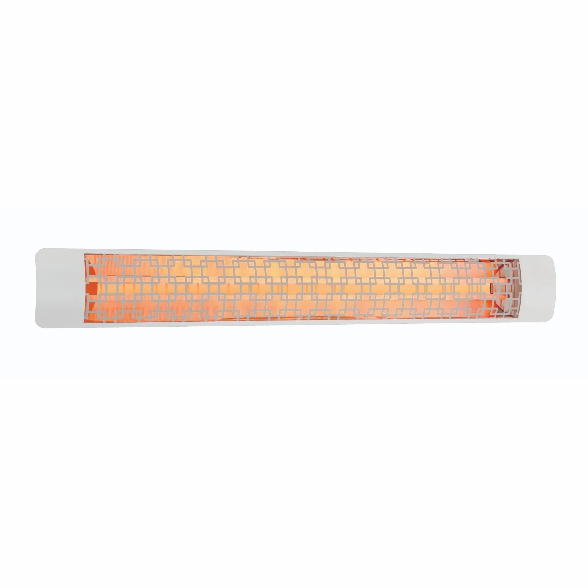 Eurofase EF60 Series 61-inch White Stainless Steel Dual Element 6000 Watt 240V Electric Patio Heater with Decor Plate