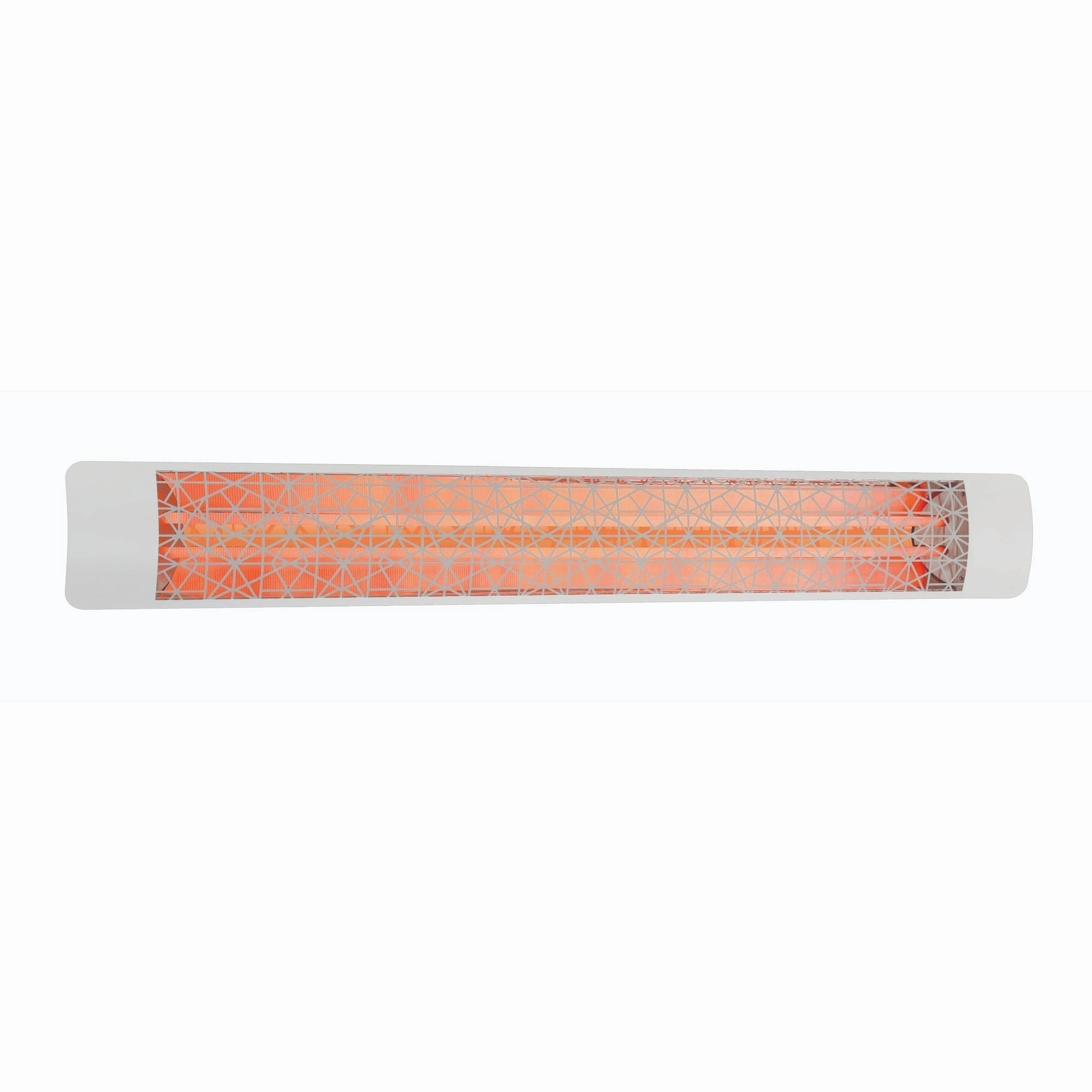 Eurofase EF60 Series 61-inch White Stainless Steel Dual Element 6000 Watt 240V Electric Patio Heater with Decor Plate
