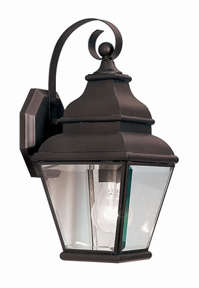Exeter One Light Outdoor Wall Lantern BronzeOutdoor wall sconces with motion sensor