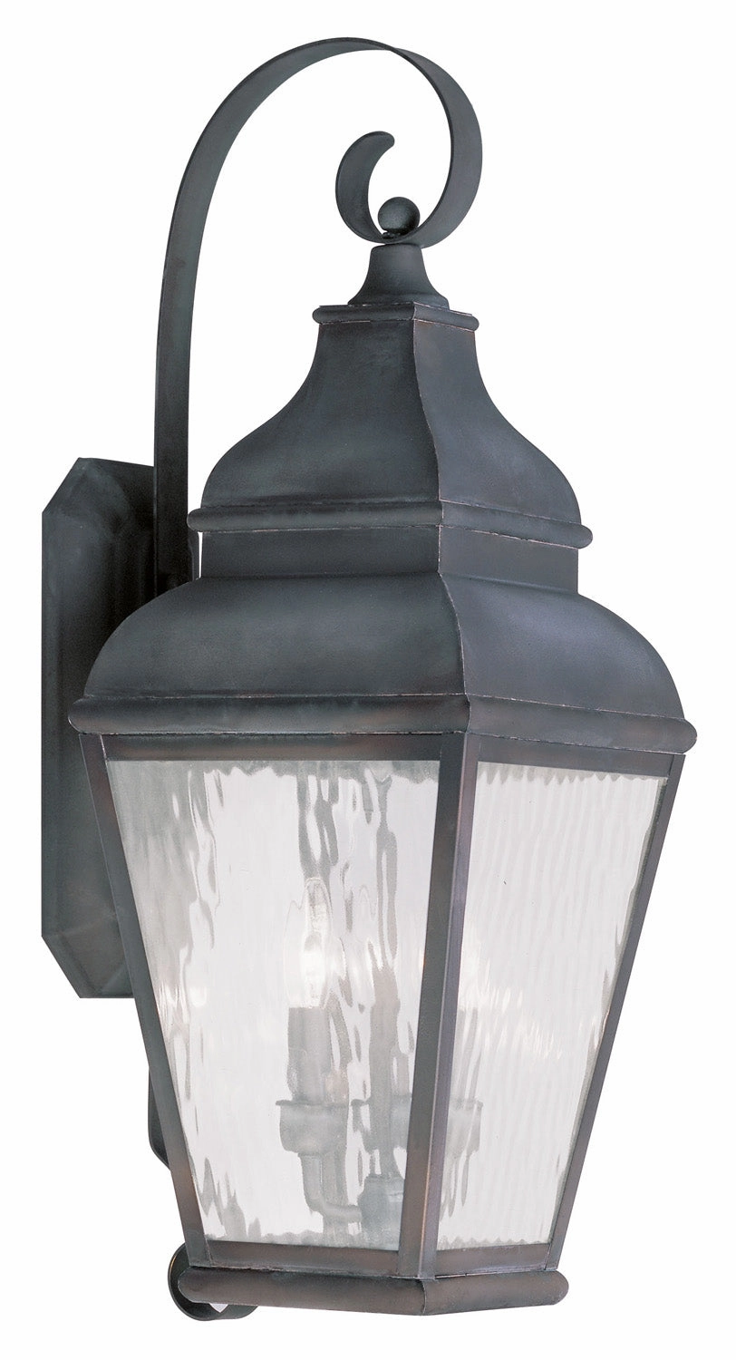 Exeter Three Light Outdoor Wall Lantern CharcoalOutdoor wall sconces with motion sensor