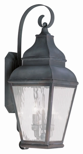 Exeter Three Light Outdoor Wall Lantern CharcoalOutdoor wall sconces with motion sensor