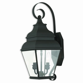 Exeter Two Light Outdoor Wall Lantern BlackOutdoor wall sconces with motion sensor