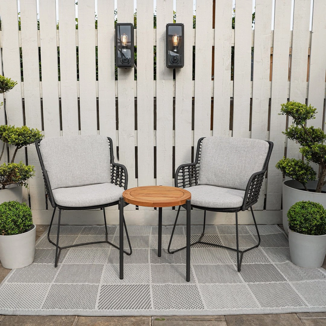 Fabrice Garden Bistro Setsolid wood outdoor table and chairs set
