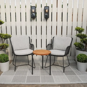 Fabrice Garden Bistro Setsolid wood outdoor table and chairs set