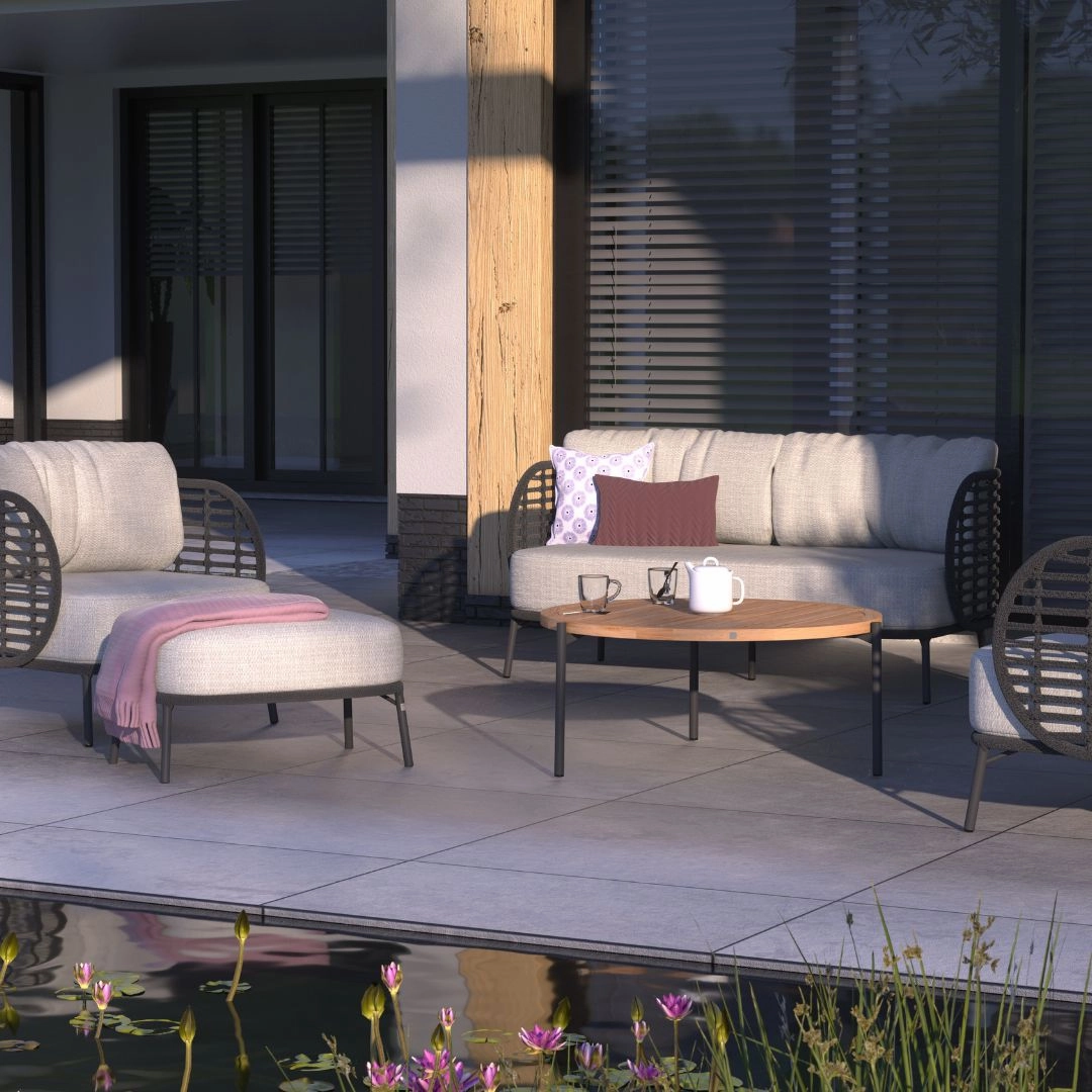Fabrice Garden Lounge Setsolid wood outdoor table and chairs set
