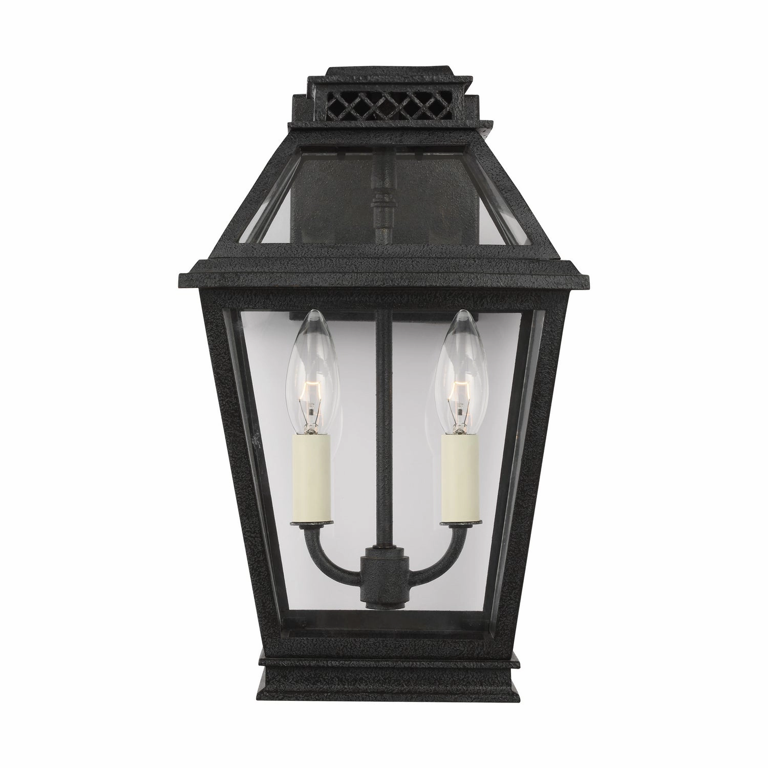 Falmouth Two Light Outdoor Wall Lantern Dark Weathered ZincOutdoor wall sconces with motion sensor