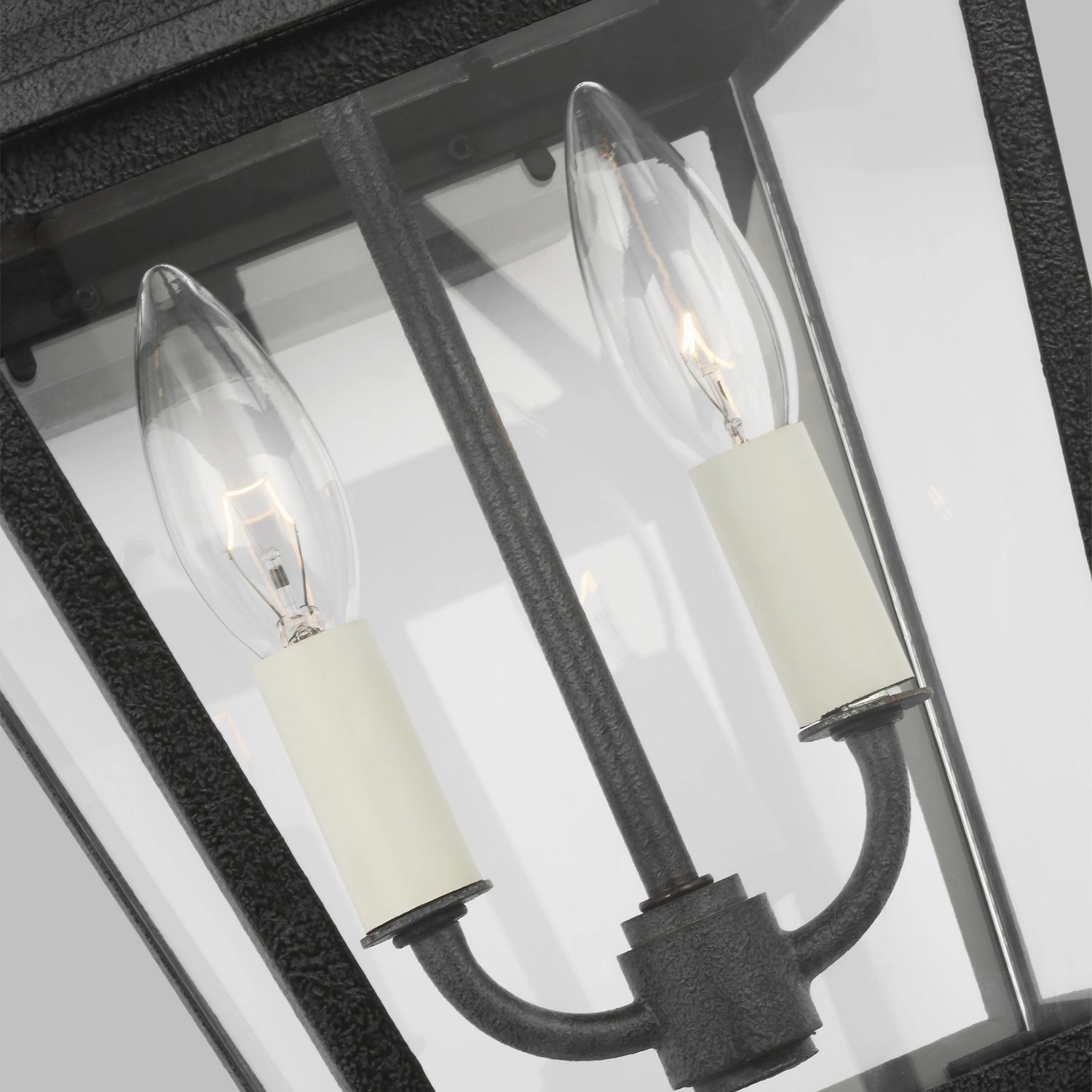Falmouth Two Light Outdoor Wall Lantern Dark Weathered Zinc