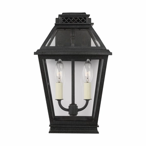 Falmouth Two Light Outdoor Wall Lantern Dark Weathered ZincOutdoor wall sconces with motion sensor