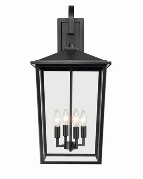 Fetterton Four Light Outdoor Wall Sconce Powder Coated BlackOutdoor wall sconces with motion sensor