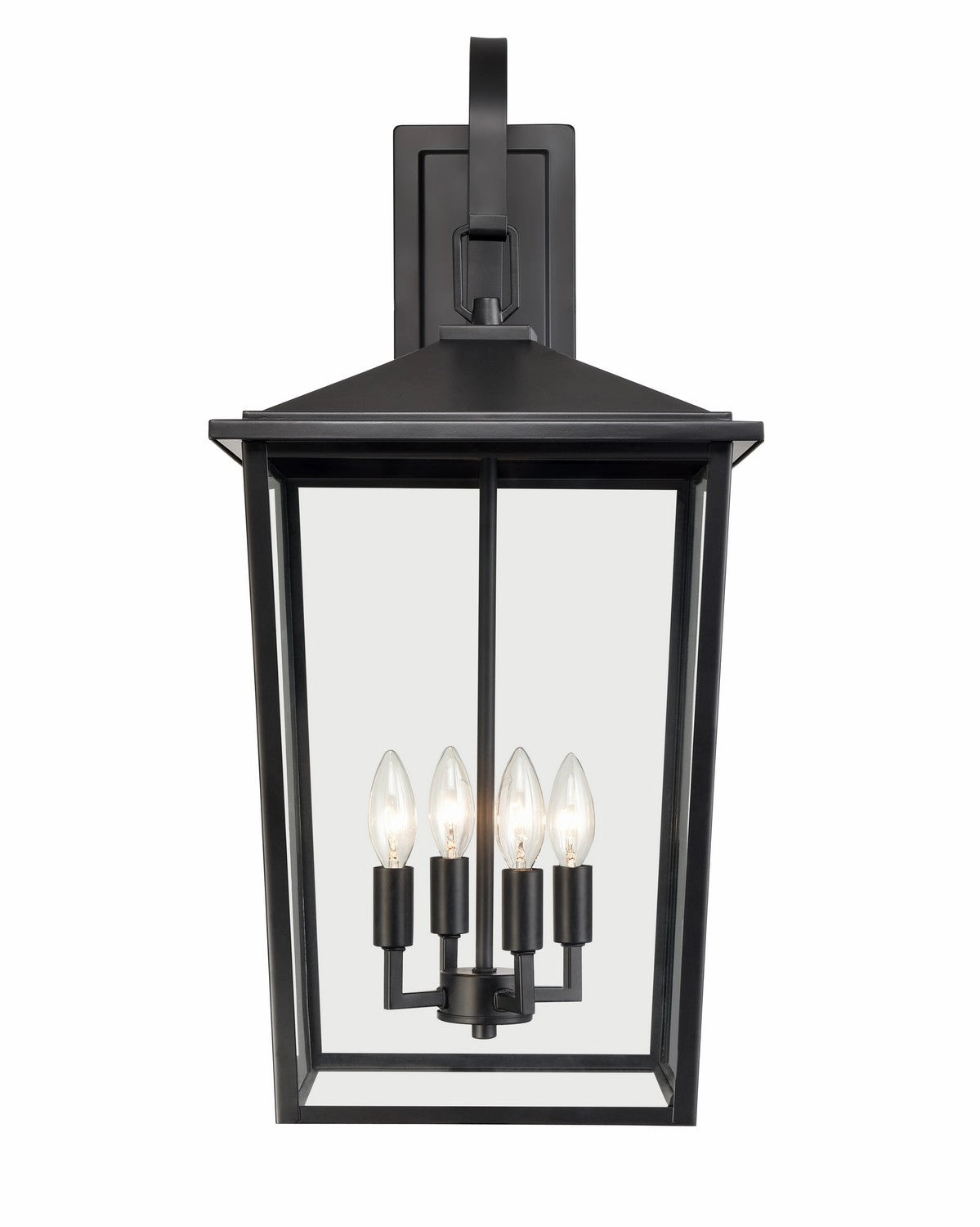 Fetterton Four Light Outdoor Wall Sconce Powder Coated BlackOutdoor wall sconces with motion sensor