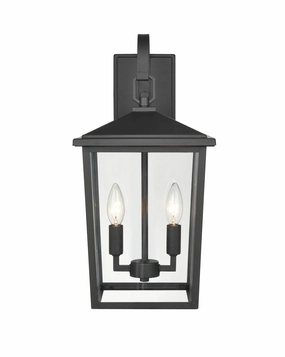 Fetterton Two Light Outdoor Lantern Powder Coated BlackOutdoor wall sconces with motion sensor