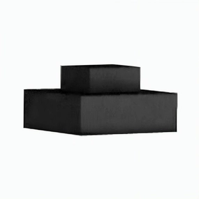 Fire Garden 13" x 6" Black Square Deck Mount Cover 94800827Fireproof mat for under fire pit