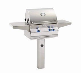 Fire Magic Aurora 24" In-Ground Post Mount Portable Gas Grill A430s professional outdoor BBQ grill set