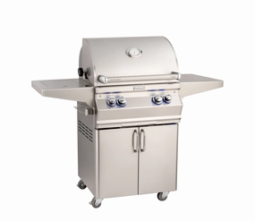 Fire Magic Aurora 24" Portable Gas Grill w/ Flush Mounted Single Side Burner A430s professional outdoor BBQ grill set