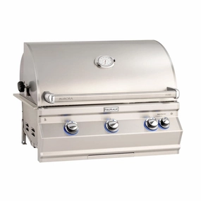 Fire Magic Aurora 30" Built-In Gas Grill with Backburner, Rotisserie Kit & Analog Thermometer A540i compact BBQ grill for small spaces