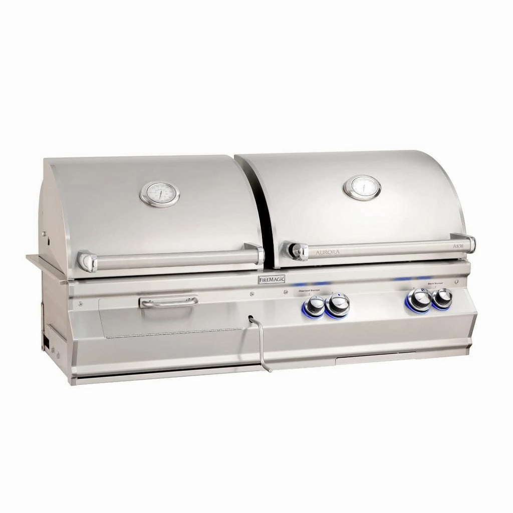 Fire Magic Aurora 46" Built-In Gas & Charcoal Combo Grill A830i professional outdoor BBQ grill set
