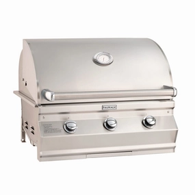 Fire Magic Choice Multi-User 30" CM540i Built-In Grill CM540i-RT1 stainless steel BBQ grill with side table