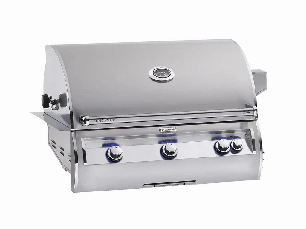 Fire Magic Echelon Diamond 36" Built-In Grill with Analog Thermometer E790i large capacity charcoal BBQ grills