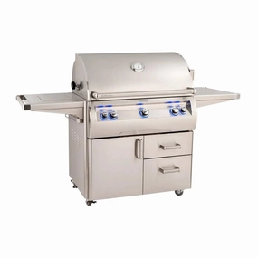 Fire Magic Echelon Diamond 36" Portable Grill with Analog Thermometer & Flush Mounted Single Side Burner E790s large capacity charcoal BBQ grills
